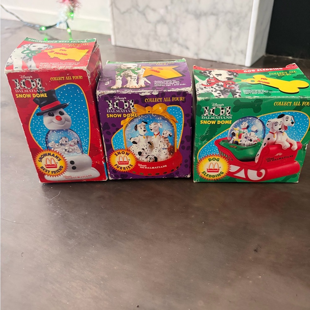 McDonalds Snow Dome trio - 101 Dalmations